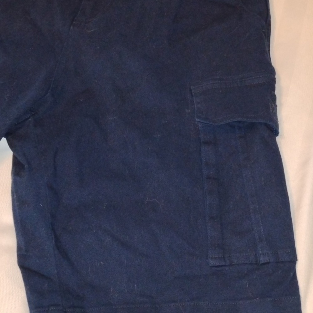 Wicked Stitch Men Navy Blue Flex Fabric With Side Pockets & Belt, Size: 30, NWT - Picture 2 of 9